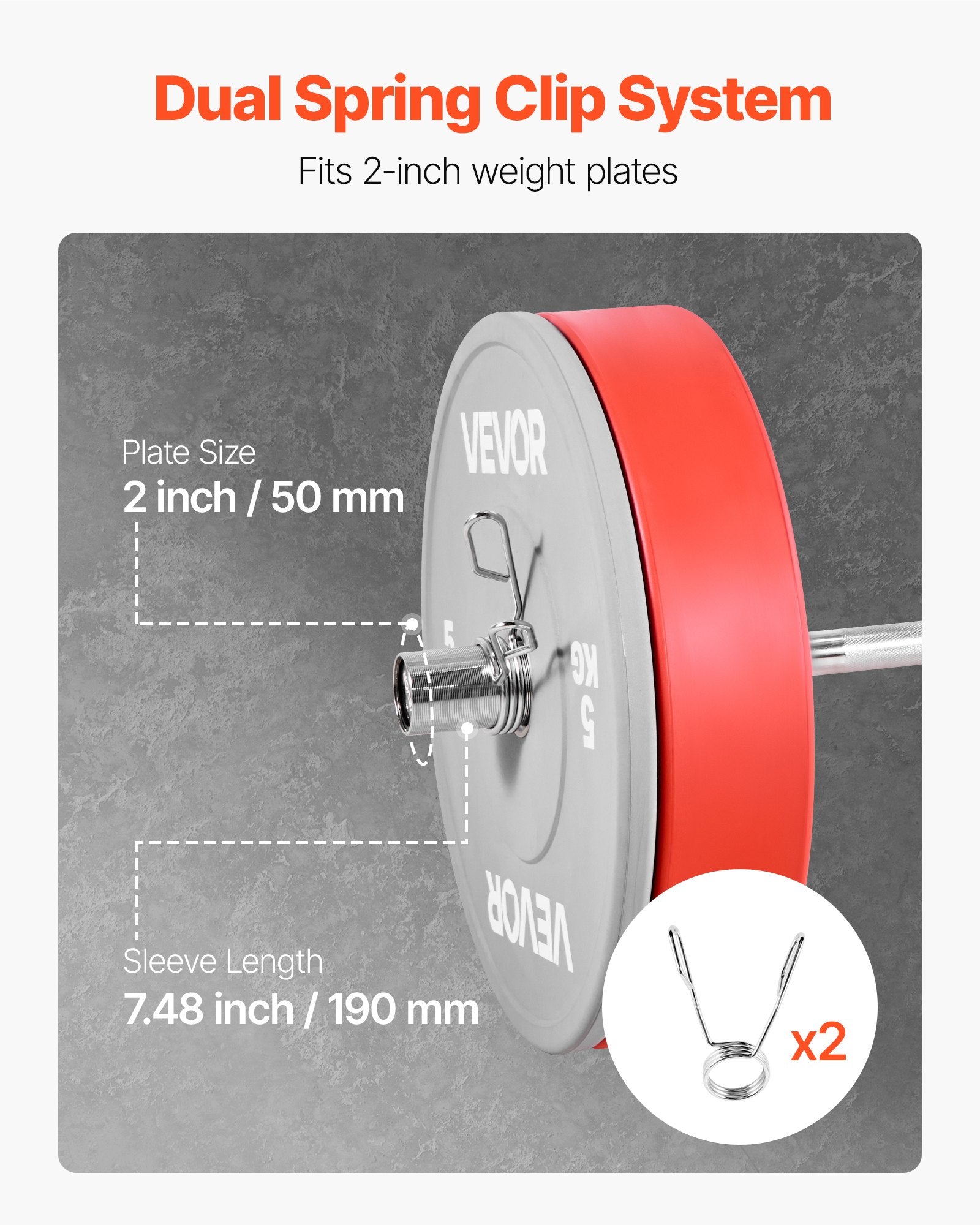 Olimpinis grifas VEVOR OB-47, 120 cm, 227 kg apkrova
