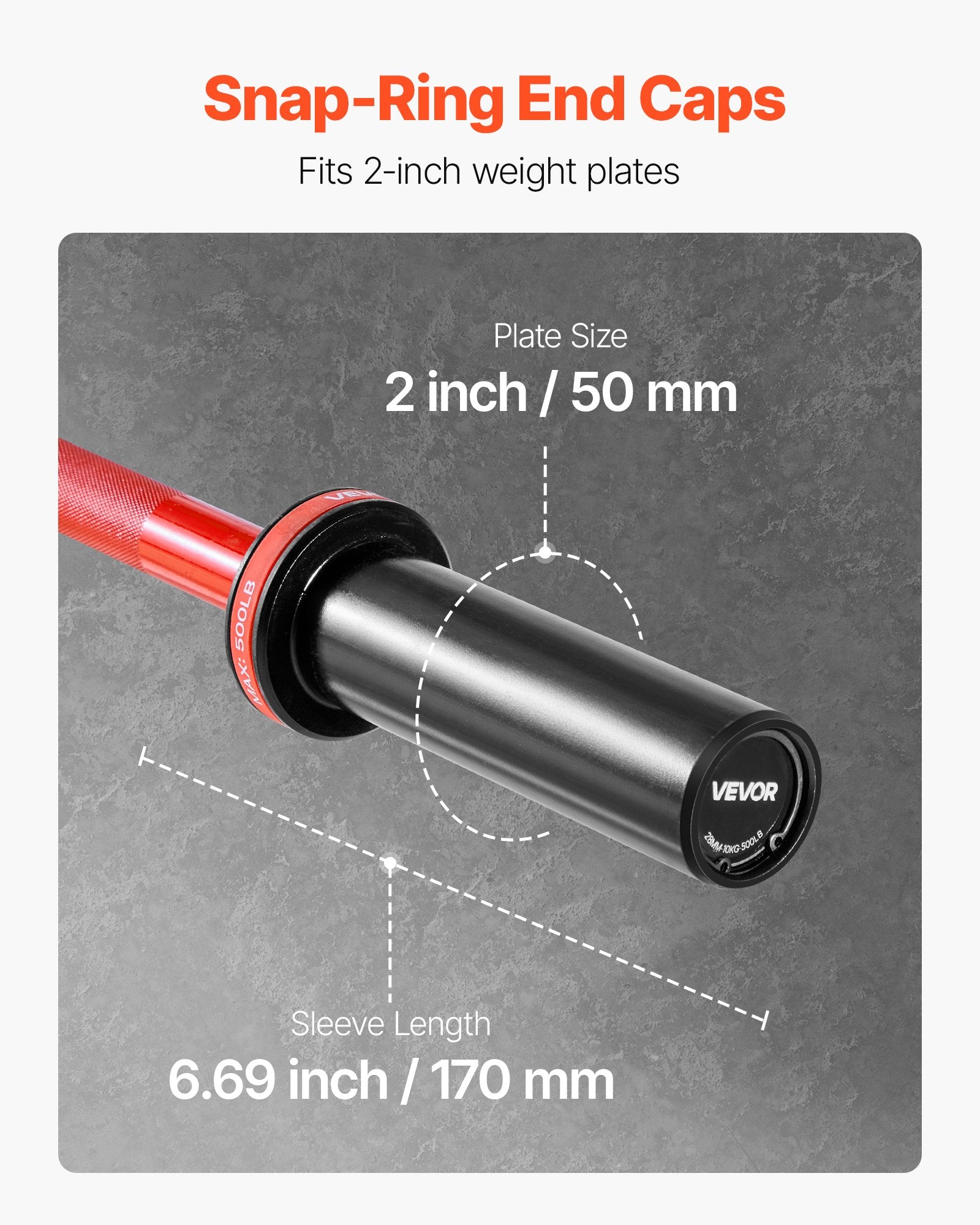 Svorio kilnojimo štanga VEVOR RS1200, 227 kg apkrova