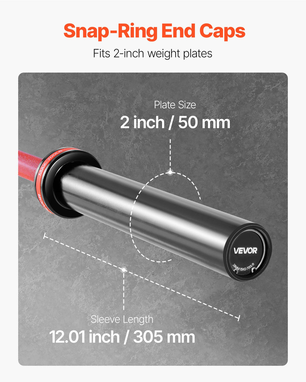 Svorio kilnojimo štanga VEVOR RS1800, 317 kg keliamoji galia