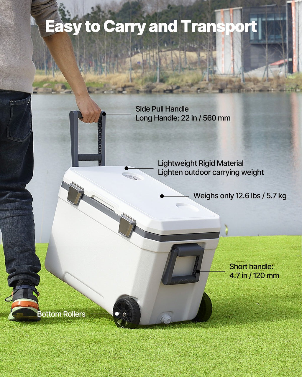 Šaltkrepšis su ratukais VEVOR JWK-23010, 42,5 l