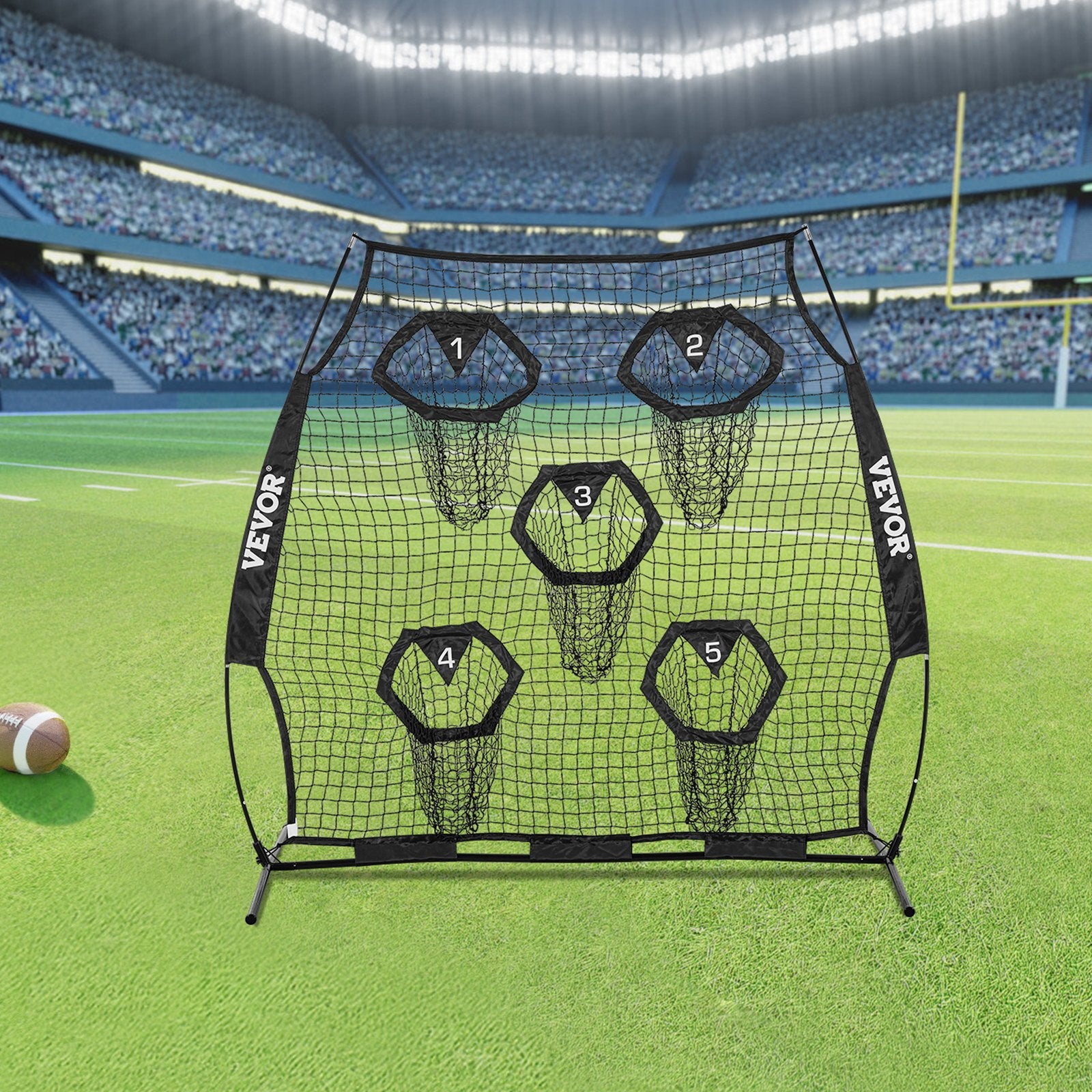Amerikietiško futbolo treniruočių tinklas VEVOR DKS-6601B, 1,8 x 1,8 m