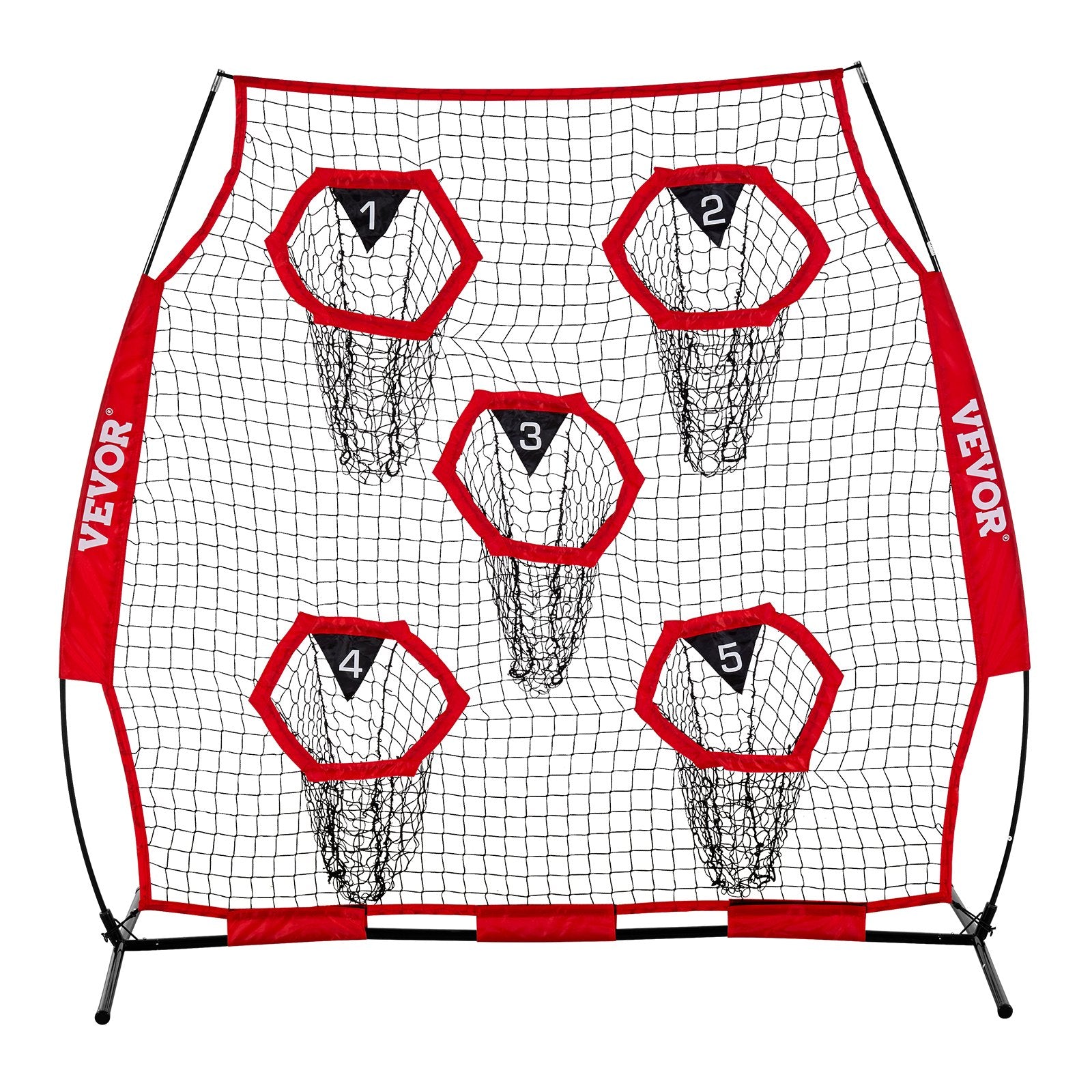 Amerikietiško futbolo treniruočių tinklas VEVOR DKS-6601R, 183x183 cm