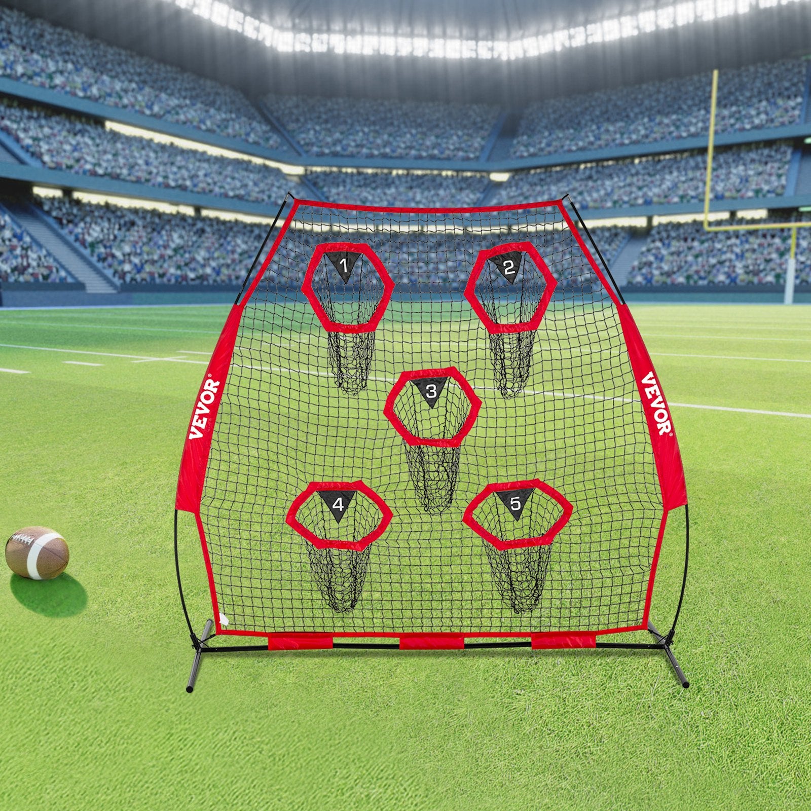 Amerikietiško futbolo metimo treniruoklis VEVOR SSPDYGLQ002, 2133,6 x 2133,6 mm