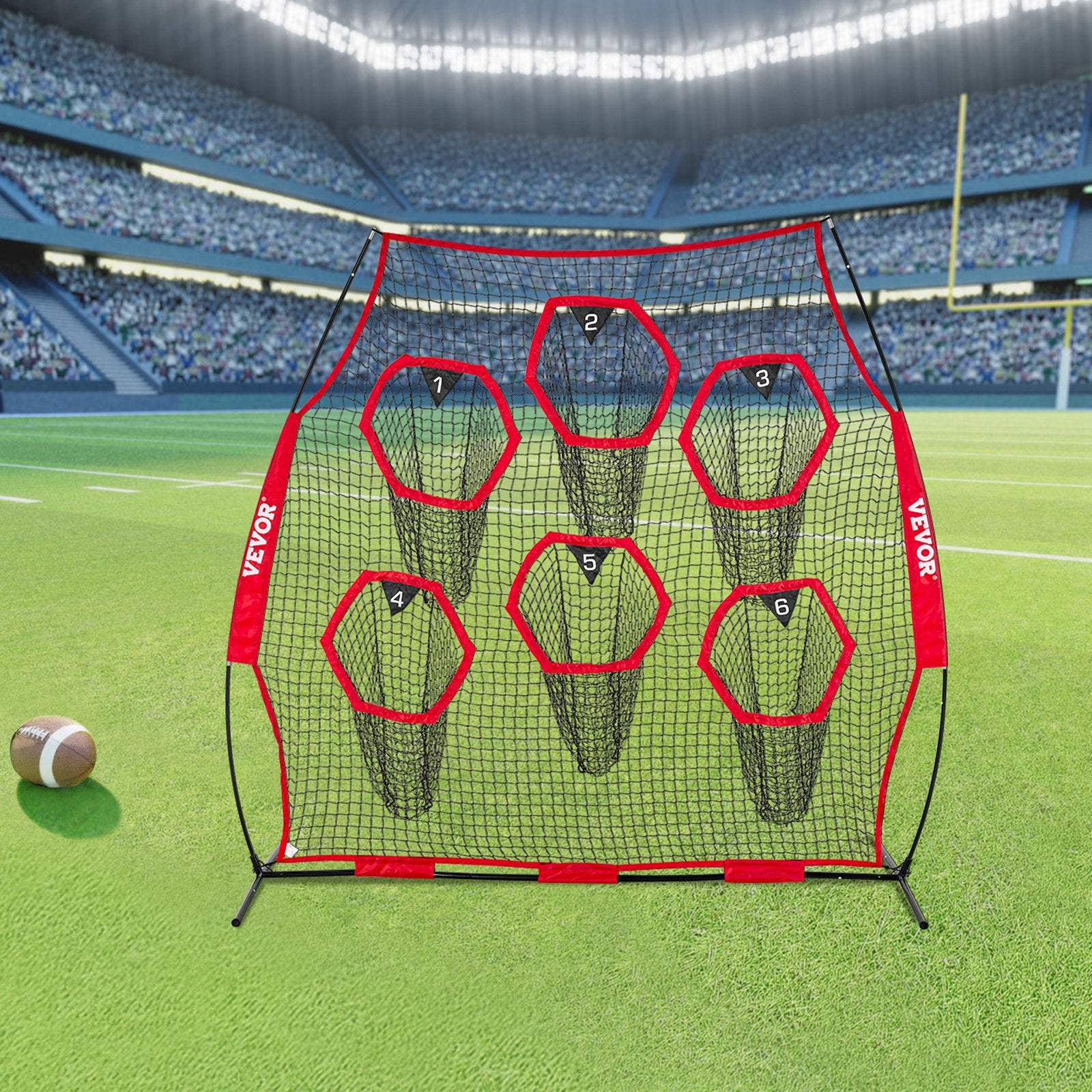 Amerikietiško futbolo treniruočių tinklas VEVOR DKS-8801R, 2,4 x 2,4 m