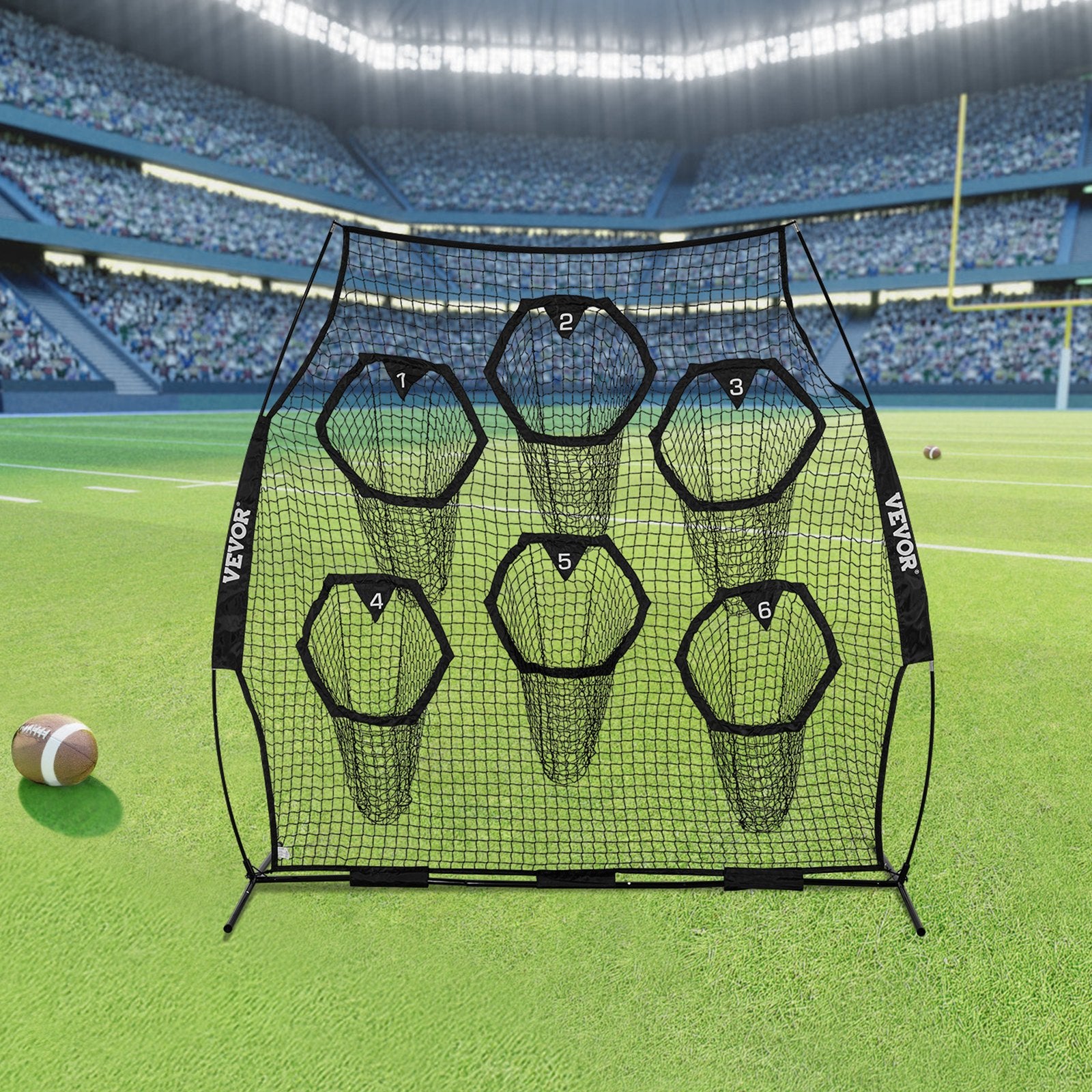 Amerikietiško futbolo treniruočių tinklas VEVOR DKS-8801B, 2,4 x 2,4 m