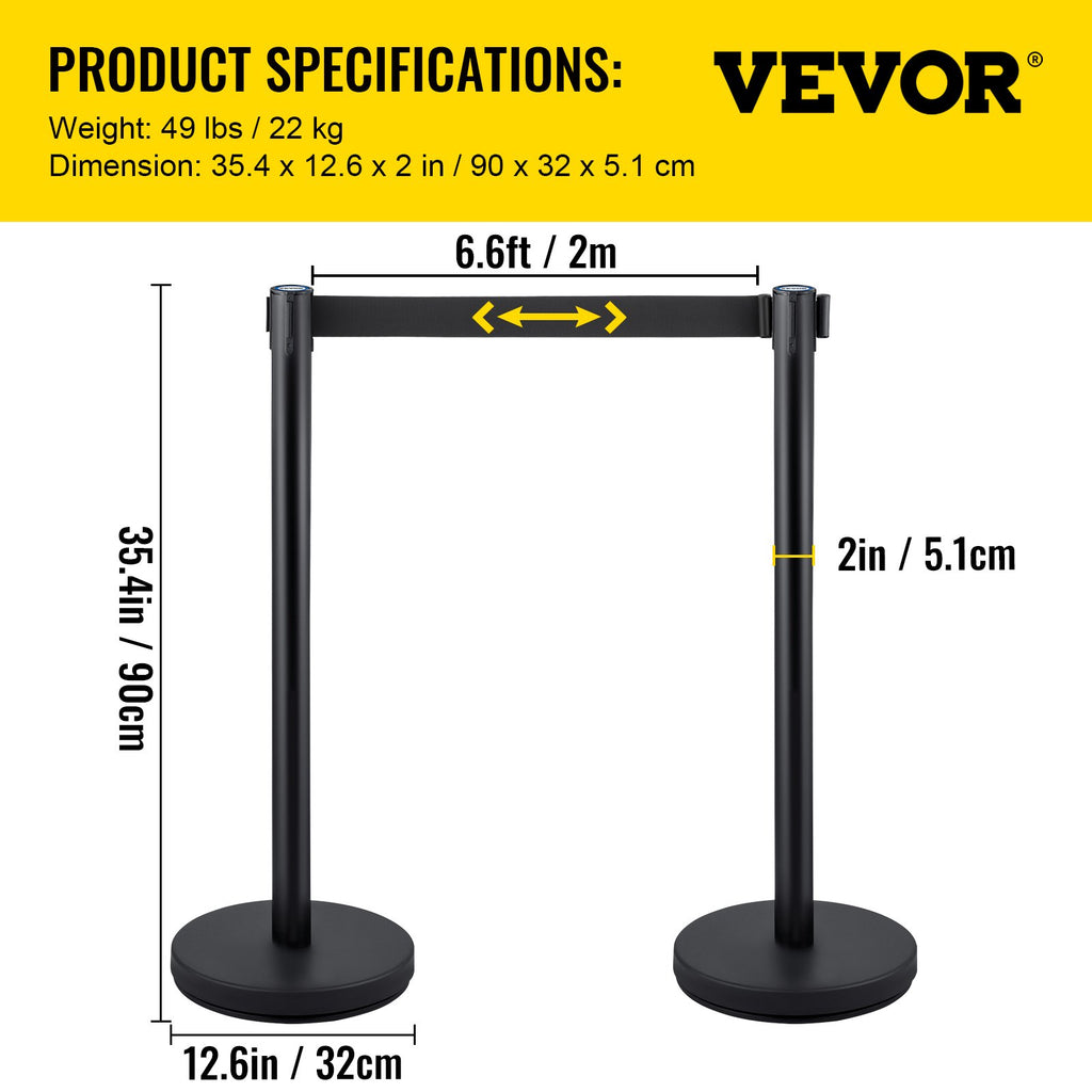 Eilių valdymo atitvarai VEVOR Heavy Duty, 4 vnt. komplektas
