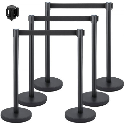Atitvarų stulpeliai VEVOR Heavy Duty, 6 vnt. komplektas su 2 m juostomis