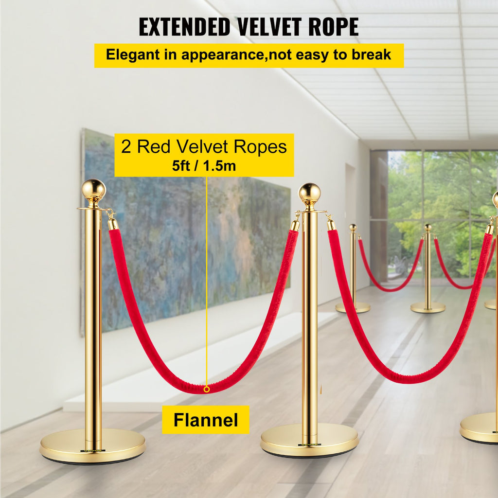Eilių valdymo atitvarai VEVOR Gold Round Top, 2 vnt. komplektas