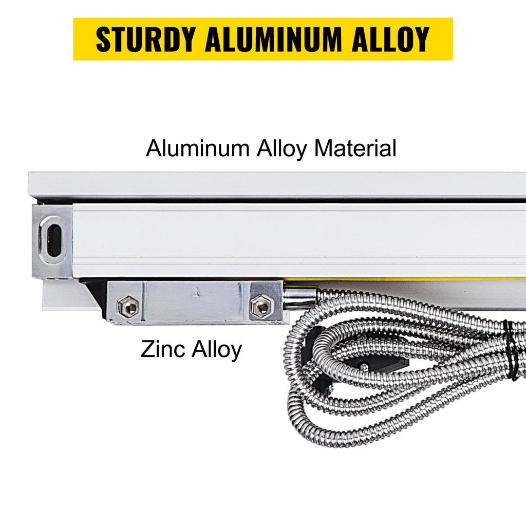 Tiesinės skalės VEVOR 250 mm ir 1000 mm rinkinys, 5 μm raiška