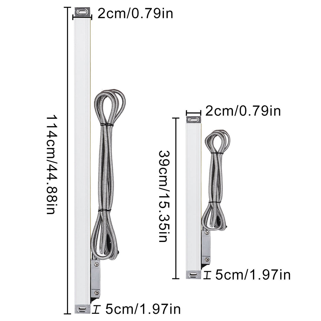 Tiesinės skalės VEVOR 250 mm ir 1000 mm rinkinys, 5 μm raiška