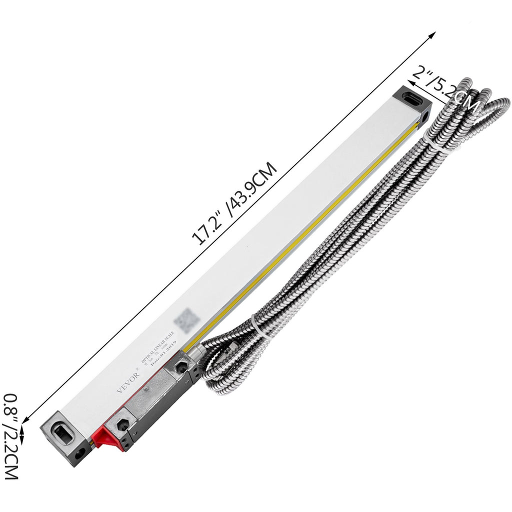 Tiesinė liniuotė VEVOR 300 mm, 5 µm tikslumas