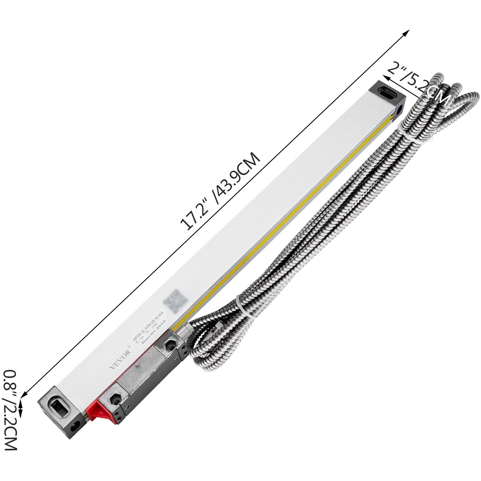 Tiesinė liniuotė VEVOR 300 mm, 5 µm tikslumas