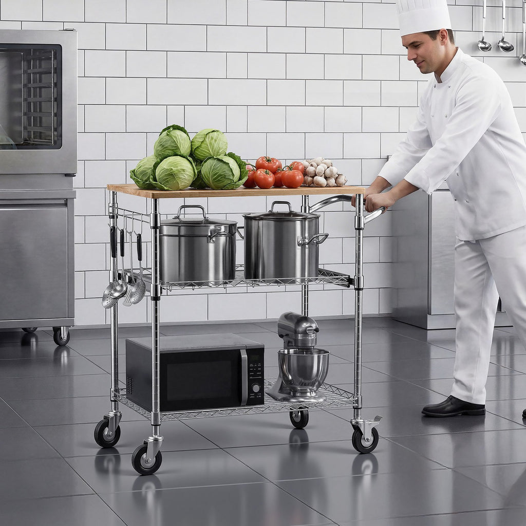Virtuvinis vežimėlis VEVOR LX-C9394, 300 kg apkrova