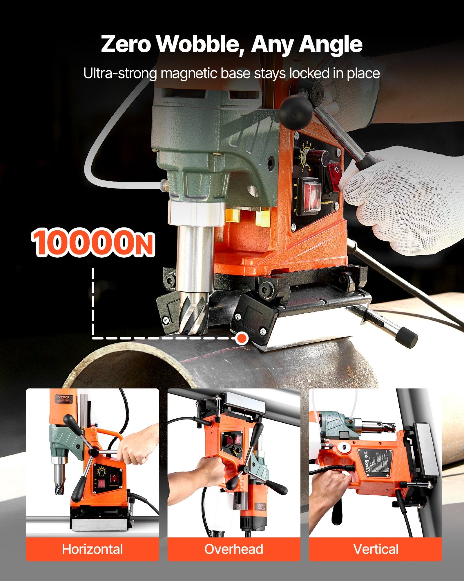 Magnetinės gręžimo staklės VEVOR MD-50E, 1400 W