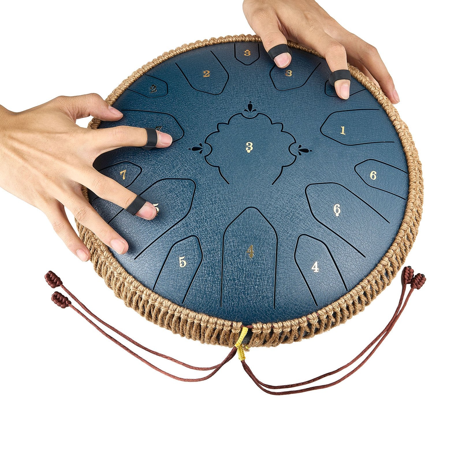 Plieno liežuvėlių būgnas VEVOR 13 inch-D major-Navy Blue, 33 cm