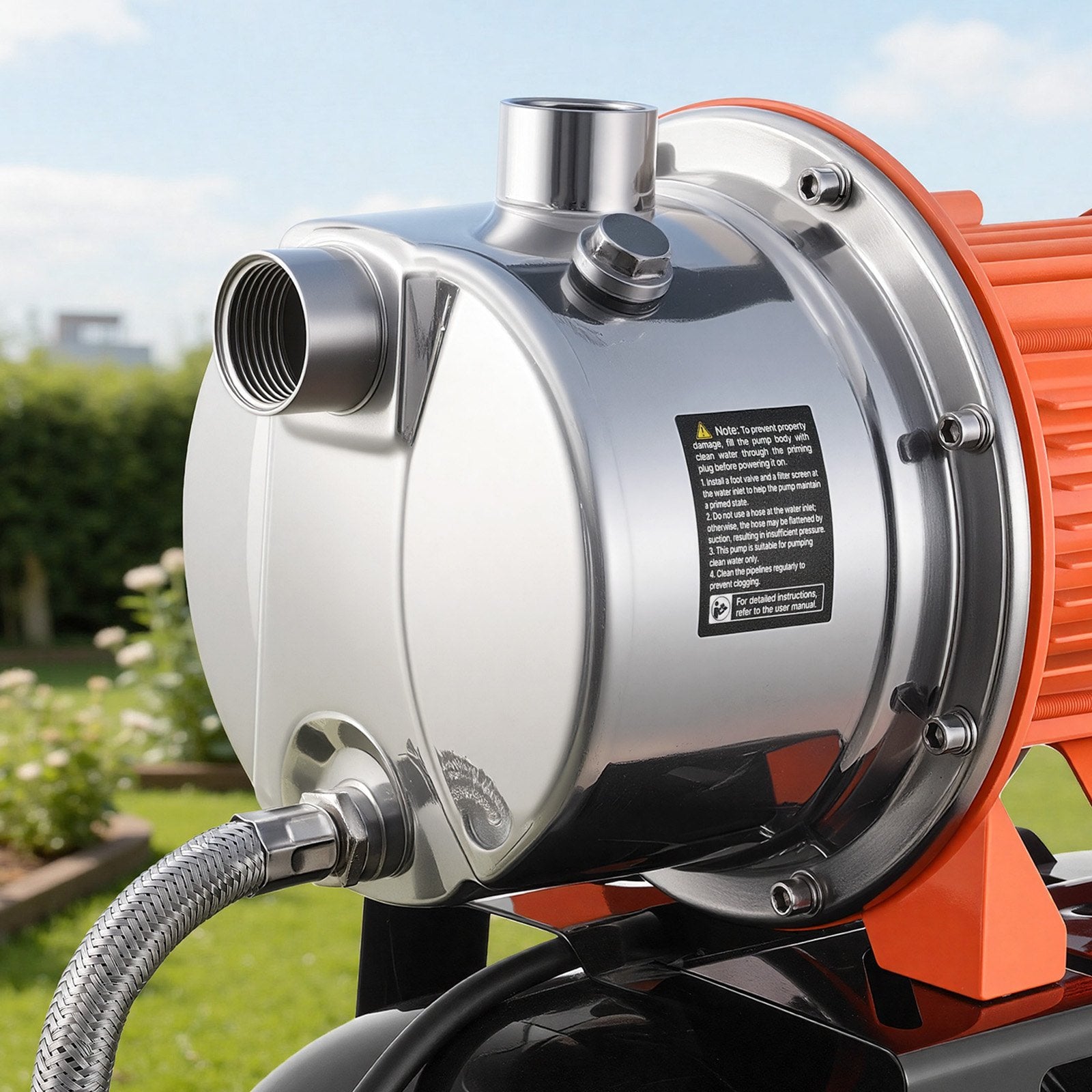 Vandens siurblys su hidroforu VEVOR ZXGPT1300INOX, 6000 l/val.