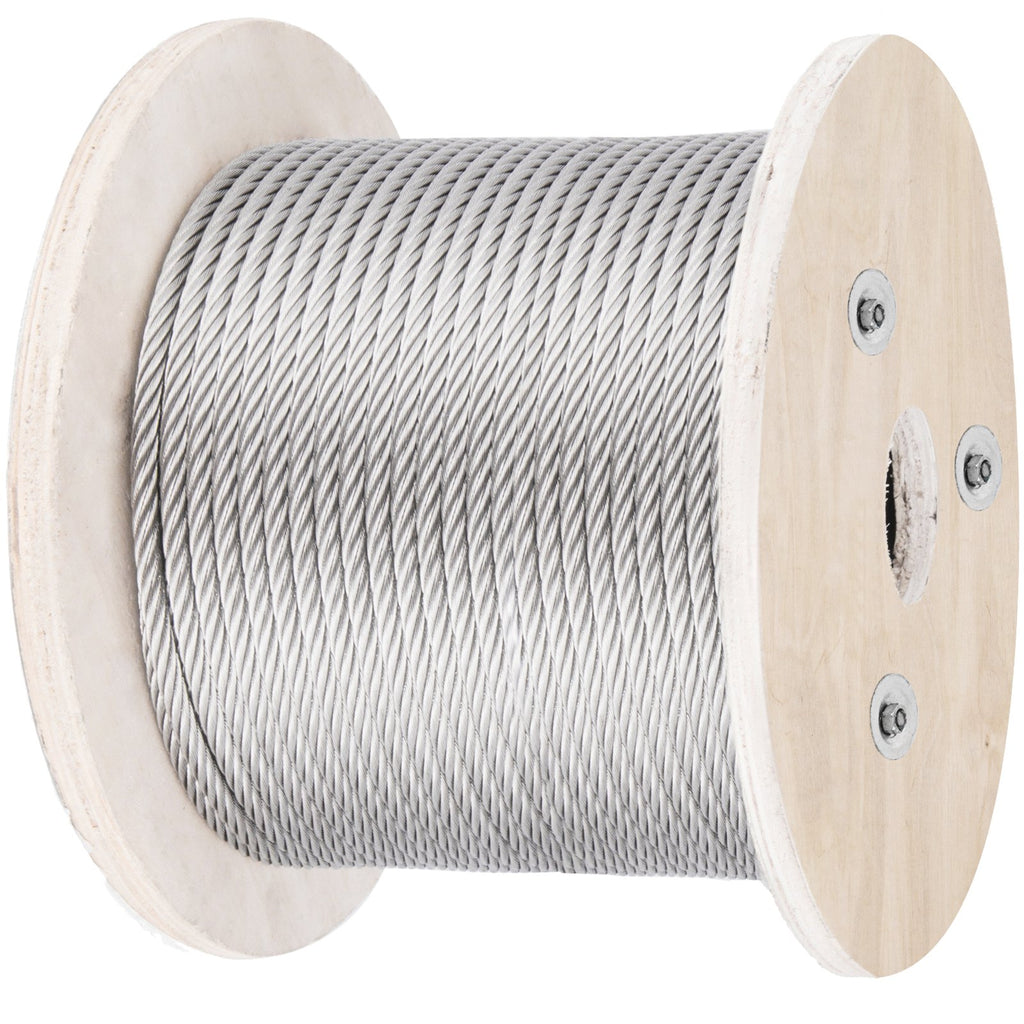 Plieninis trosas VEVOR 316, 4 mm skersmens, 152 m ilgio