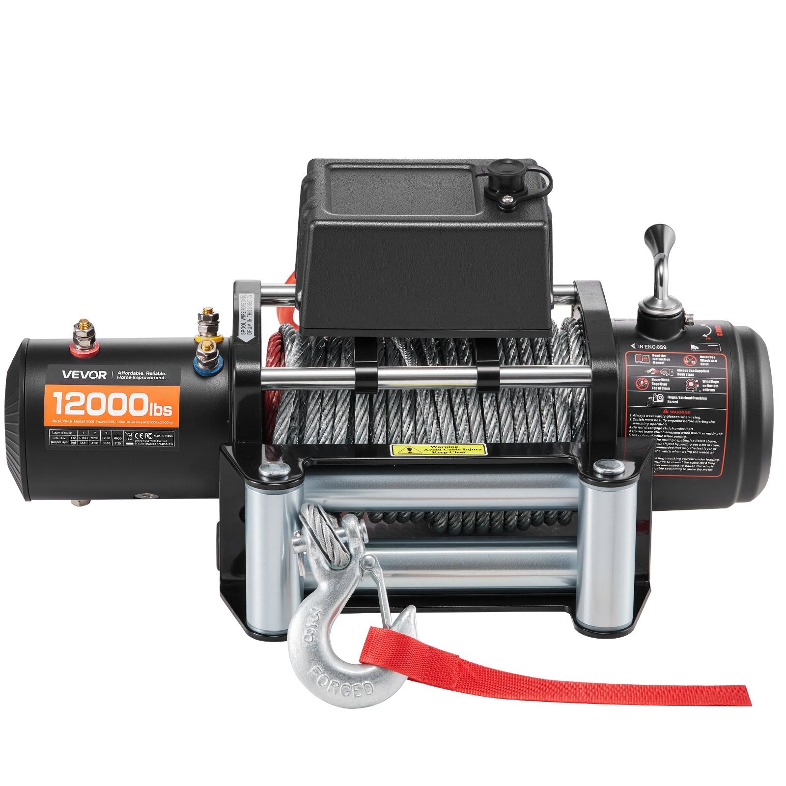 Elektrinė gervė VEVOR S12000, 5400 kg traukos galia