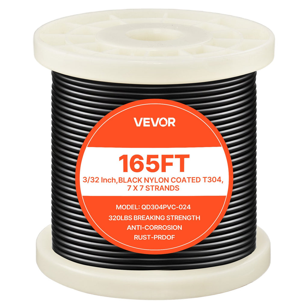 Plieninio troso rinkinys VEVOR QD304PVC-020, 50,3 m