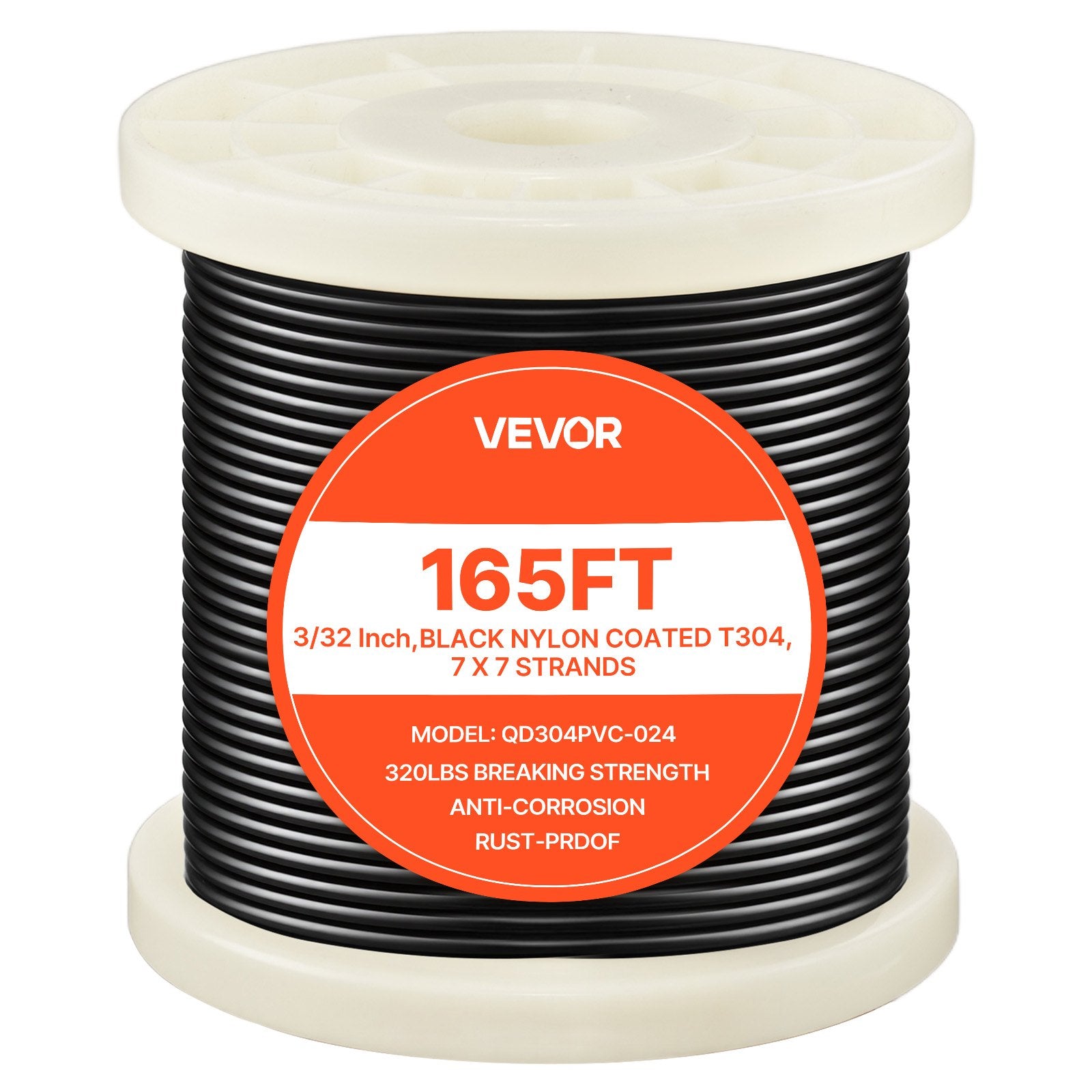 Plieninio troso rinkinys VEVOR QD304PVC-020, 50,3 m
