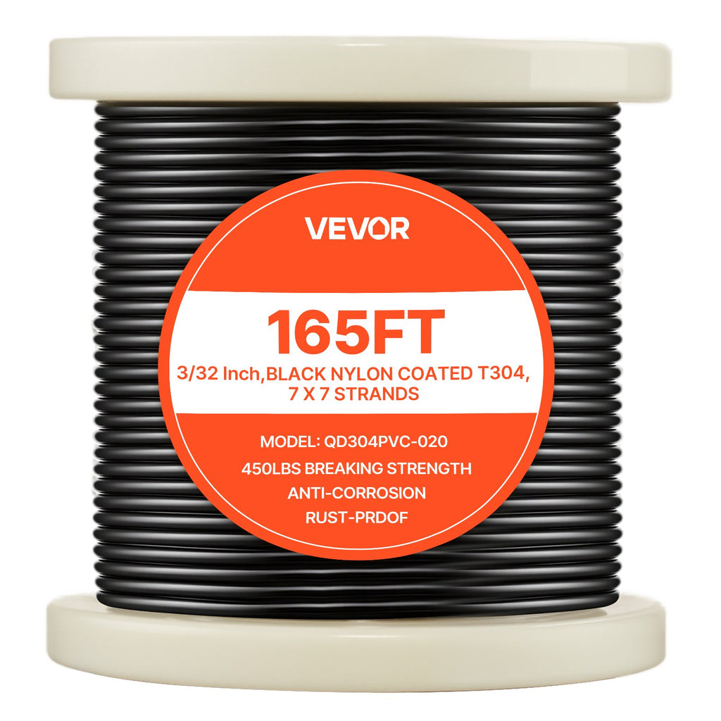 Plieninio troso rinkinys VEVOR QD304PVC-020, 50,3 m