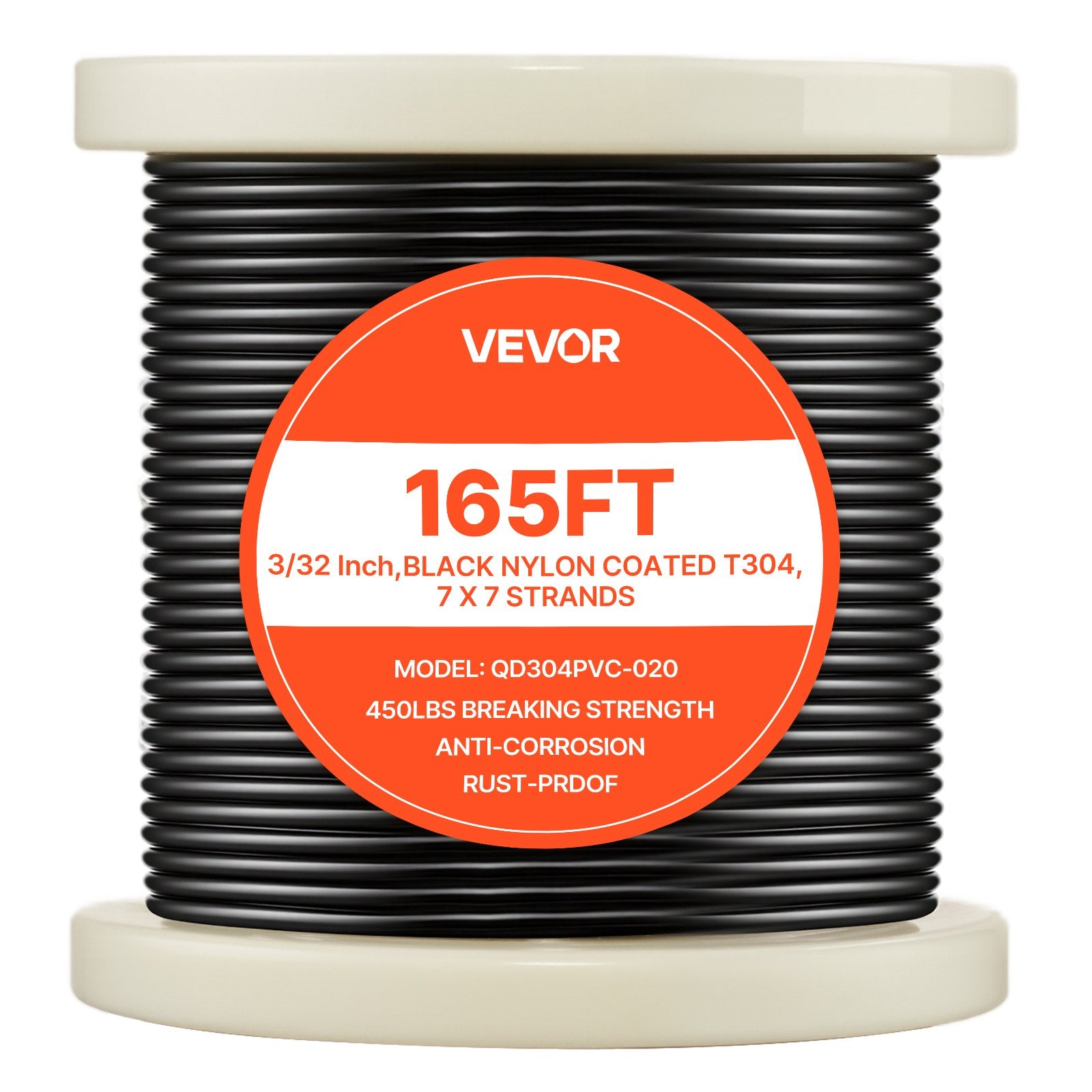 Plieninio troso rinkinys VEVOR QD304PVC-020, 50,3 m