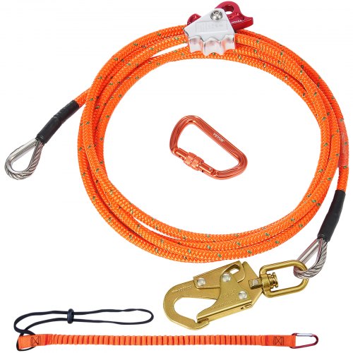 Arboroistų saugos virvė su plienine šerdimi VEVOR ROPE-G-16-12, 3,6 m