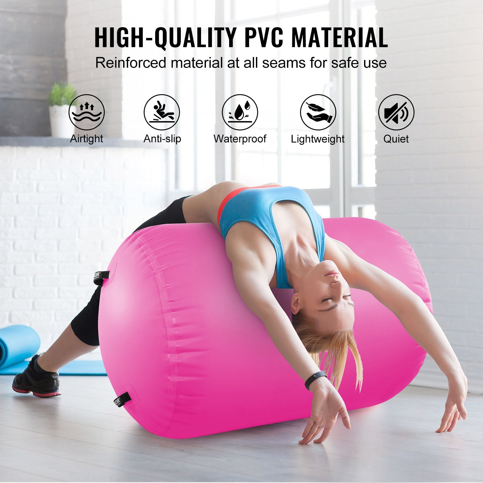 Pripučiamas gimnastikos volelis VEVOR TT-M-40-24, 60x123 cm