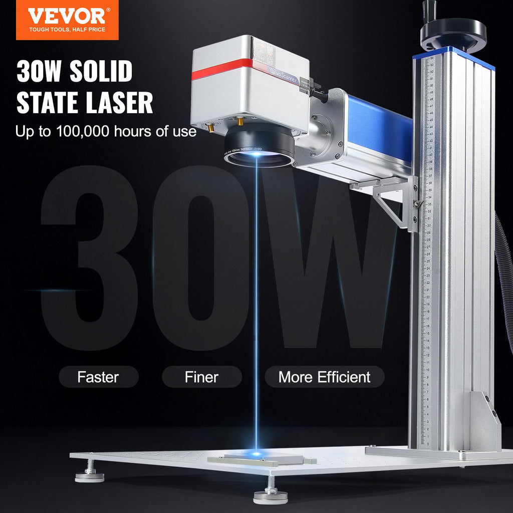 Skaidulinio lazerio žymėjimo staklės VEVOR FLM-R30-FT, 30W
