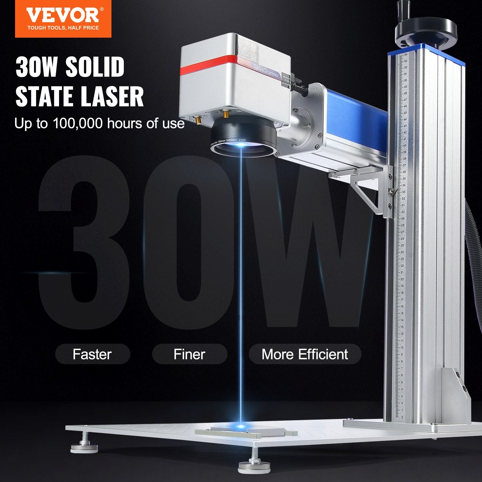 Skaidulinio lazerio žymėjimo staklės VEVOR FLM-R30-FT, 30W