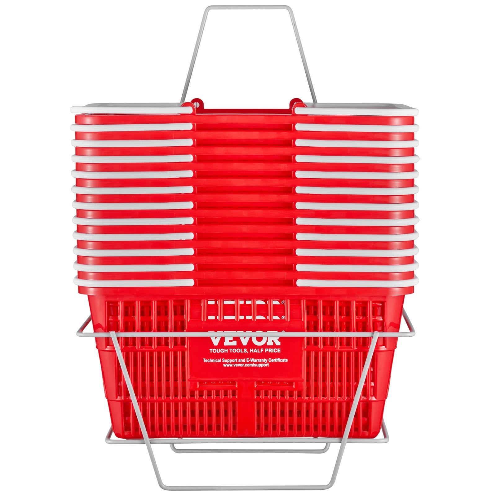 Pirkinių krepšelių rinkinys VEVOR LB-B003-3, 21 l, 12 vnt. su stovu