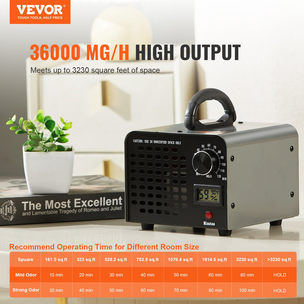 Ozono generatorius VEVOR SS-Y01, 36000 mg/h
