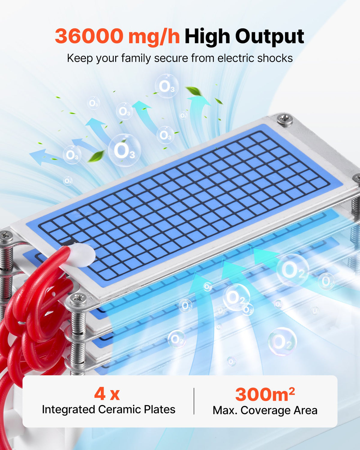 Ozono generatorius VEVOR HS-B01-EU, 36000 mg/h