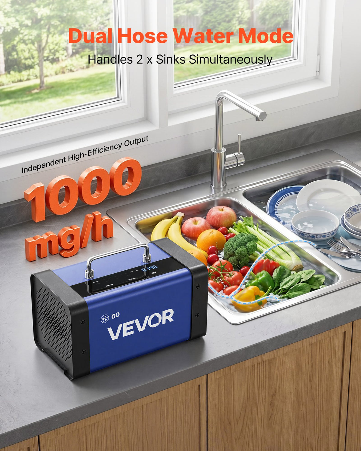 Ozono generatorius VEVOR HS-B05-EU, 60000 mg/val.