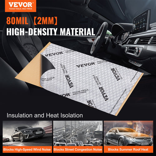 Automobilio garso izoliacija VEVOR 6003-76mm-black, 80 mil (2 mm)