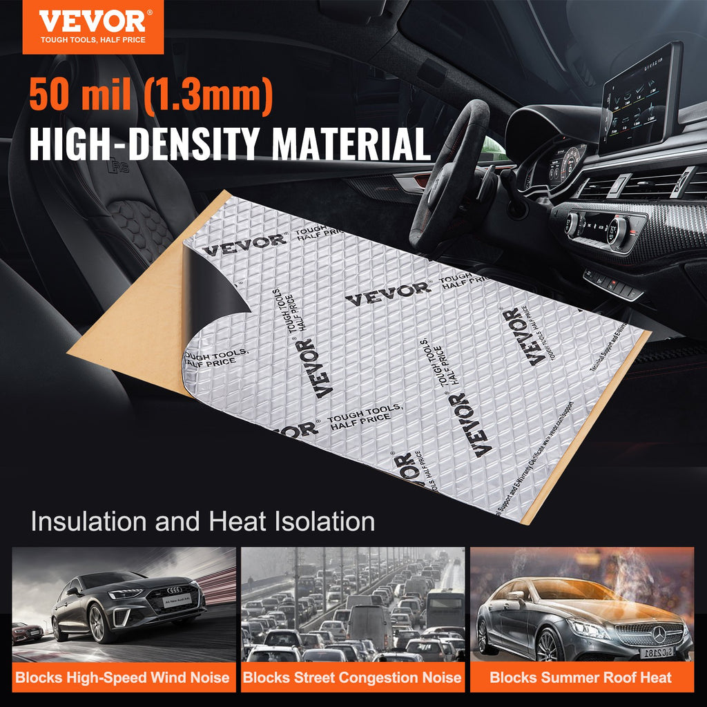 Automobilio garso izoliacija VEVOR 6003-128mm-black, 4,8 m²
