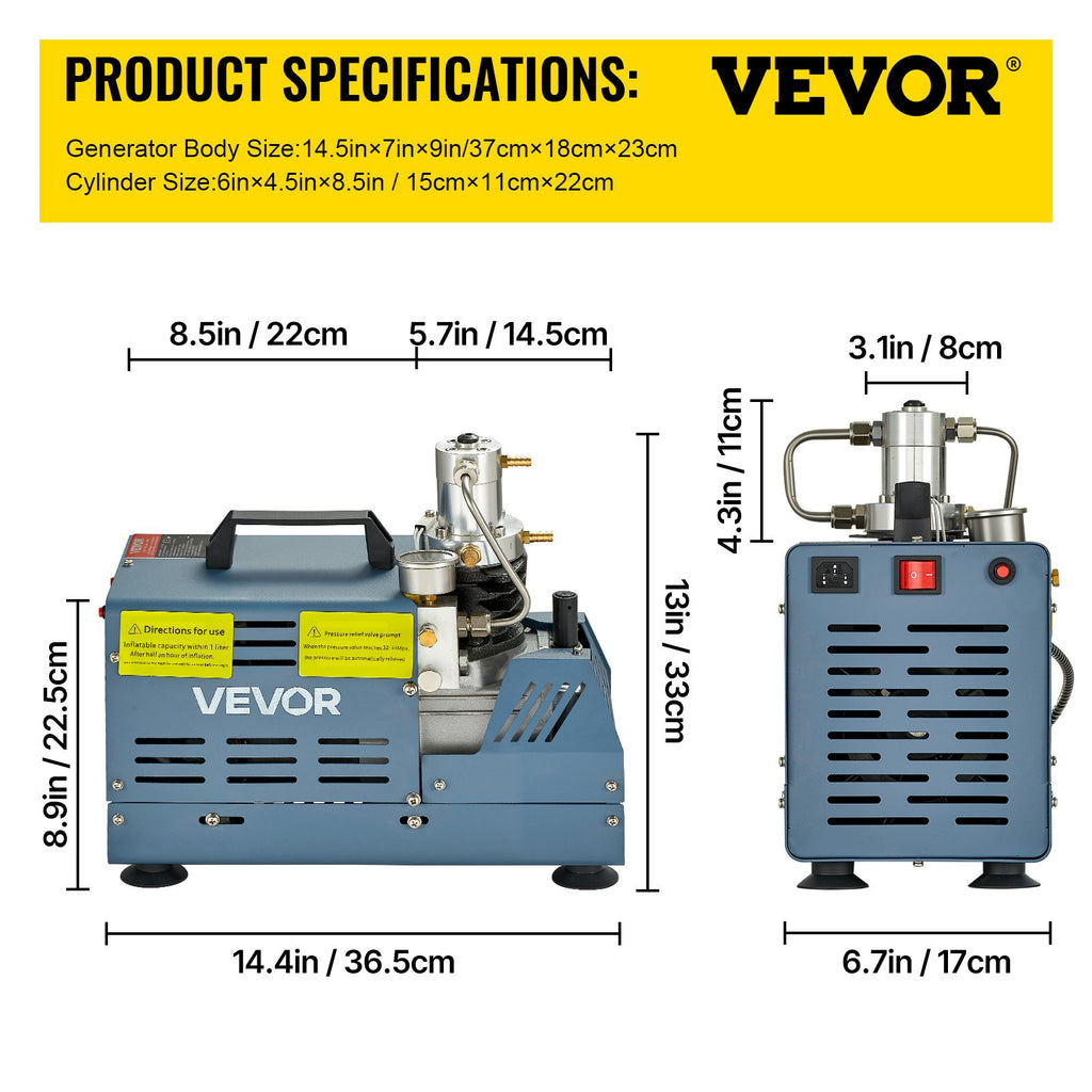Aukšto slėgio kompresorius VEVOR GYDQBST1.8KWOC, 1800W