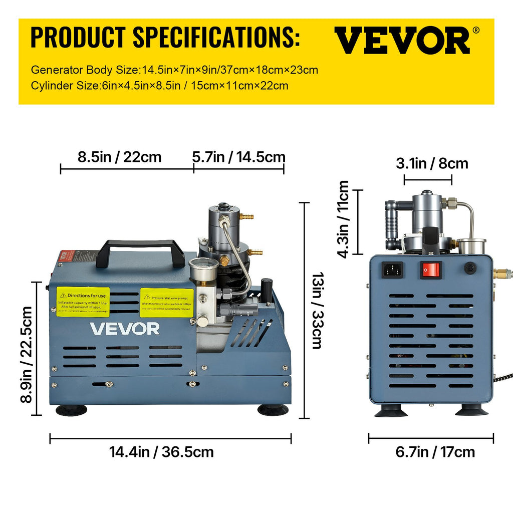Aukšto slėgio kompresorius VEVOR GYDQBZT1.8KWOC, 1800W
