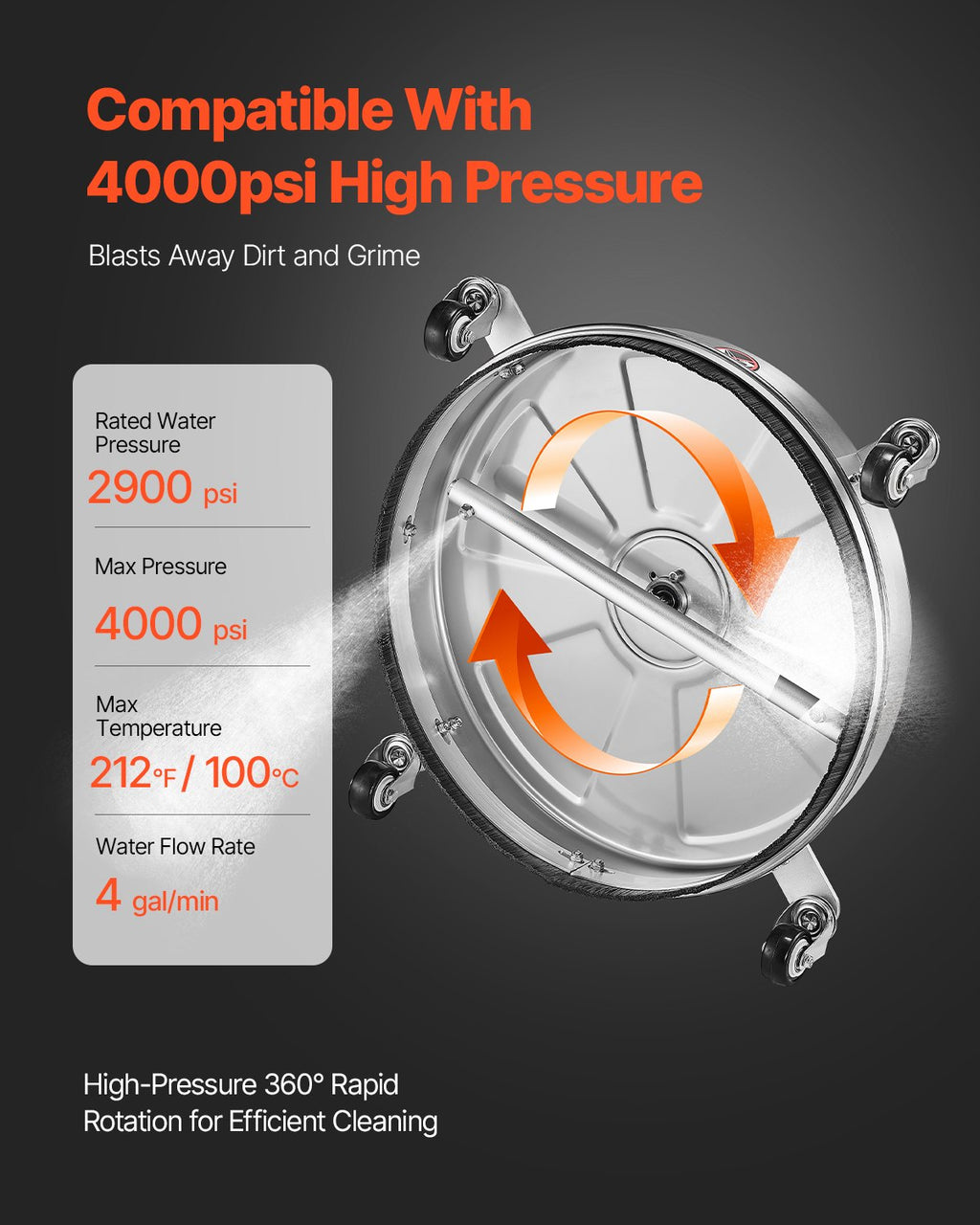 Paviršių valiklis VEVOR QD-XDP11, 4000 PSI