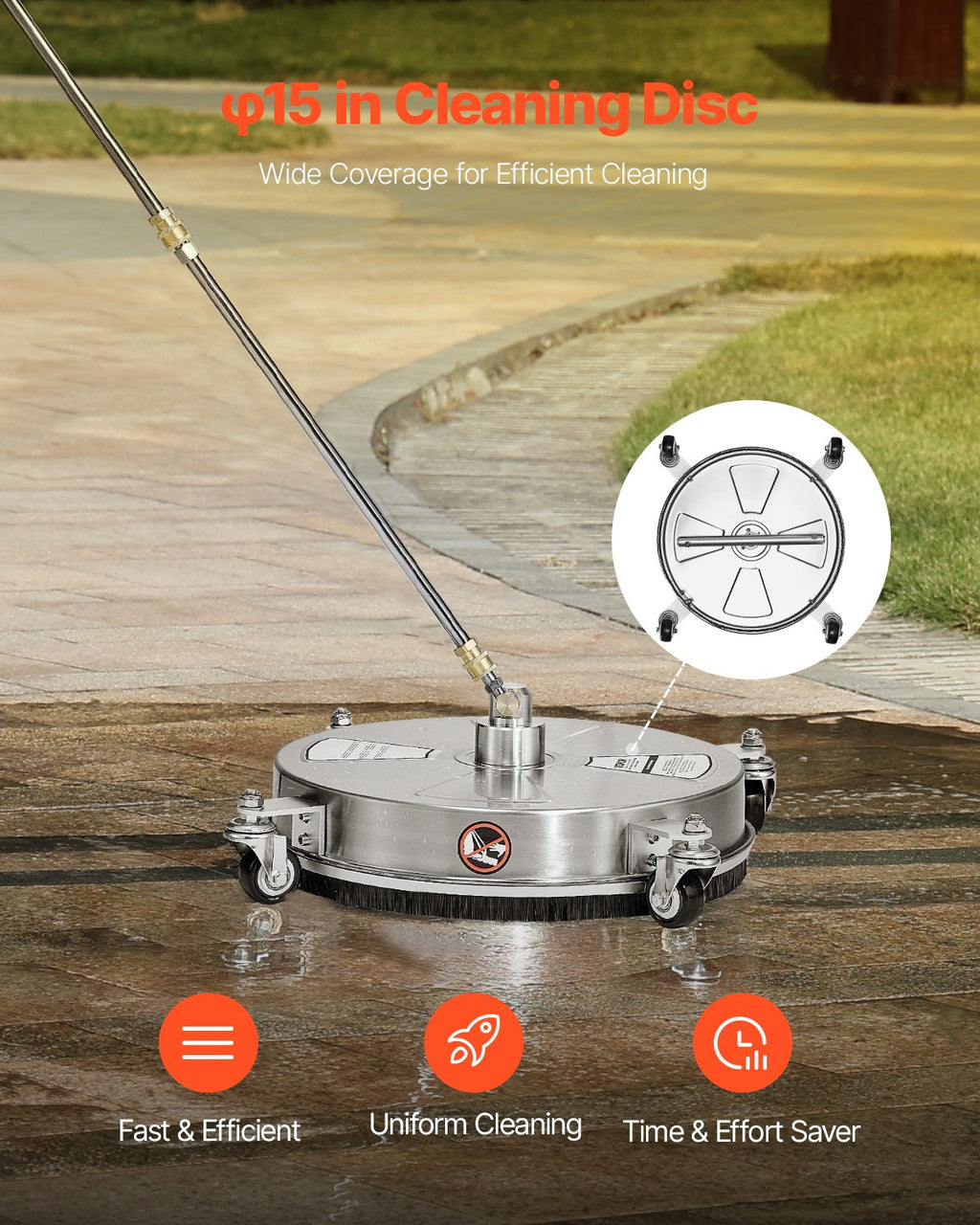Paviršių valymo įrenginys VEVOR QD-XDP08, 4000 PSI.