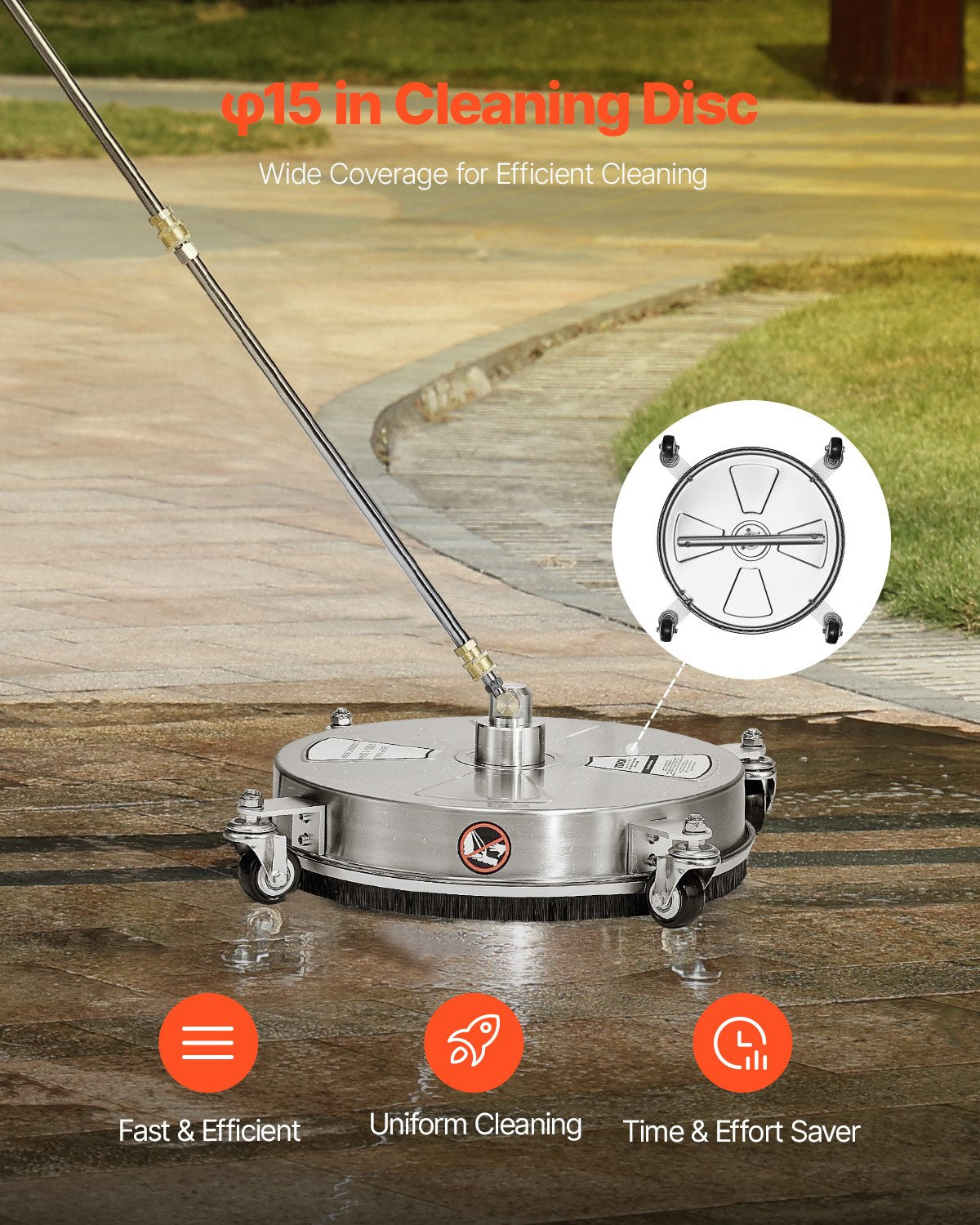 Paviršių valymo įrenginys VEVOR QD-XDP08, 4000 PSI.