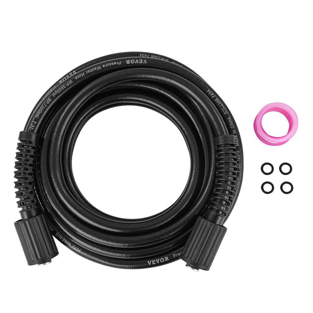 Aukšto slėgio plovimo įrenginio žarna VEVOR 1/4" PVC Hose-50ft-6 set, 15 m