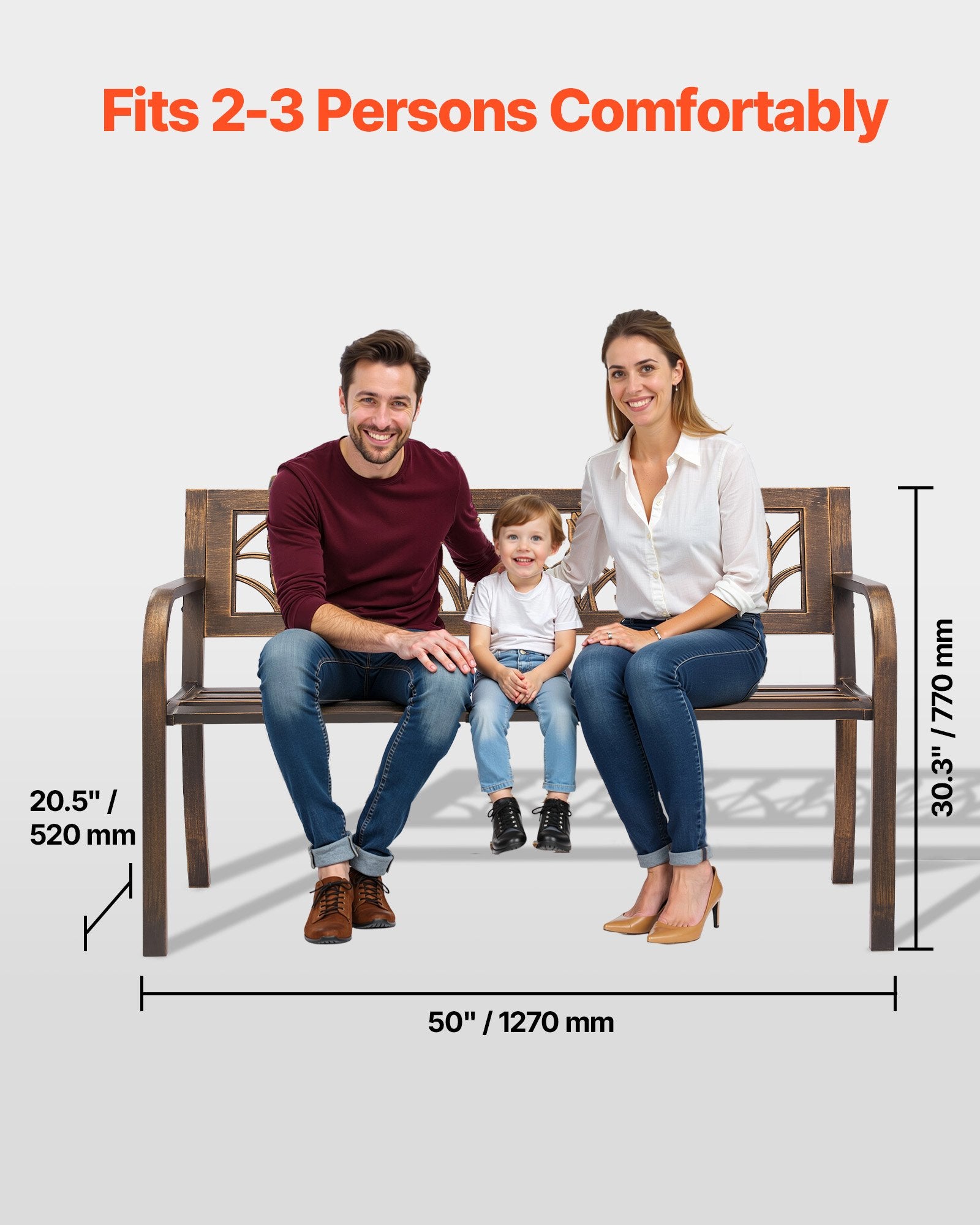 Lauko suolas VEVOR YS-7017BR, 127 cm