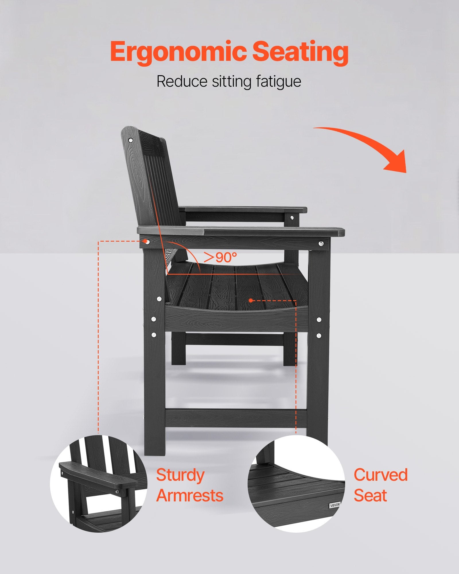 Lauko suolas VEVOR WS-SS001, 128 cm
