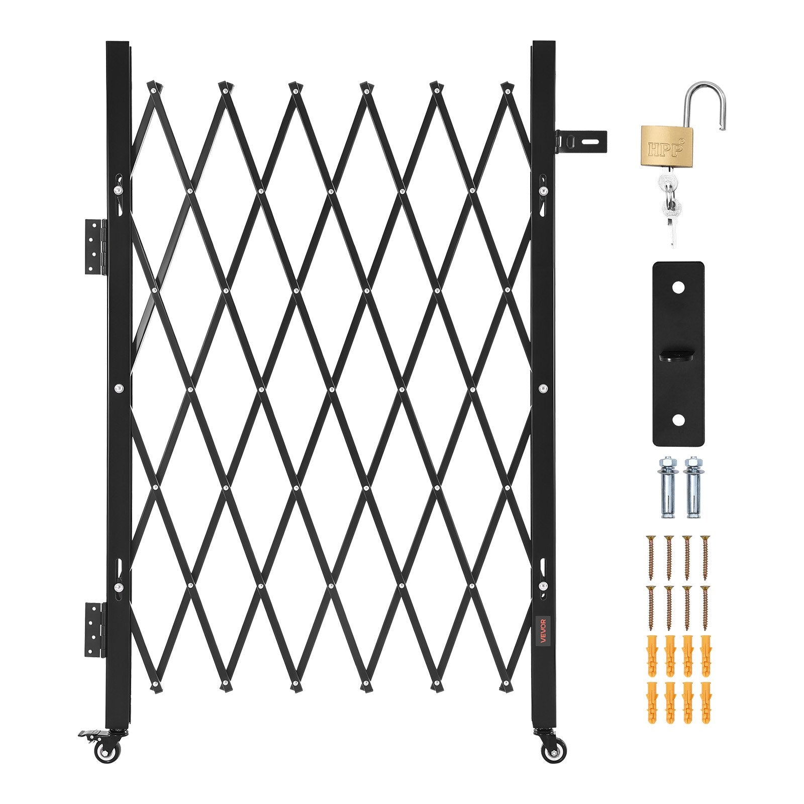 Sulankstomos apsauginės grotos VEVOR XSJ-25-ZDM01, 110 x 131 cm