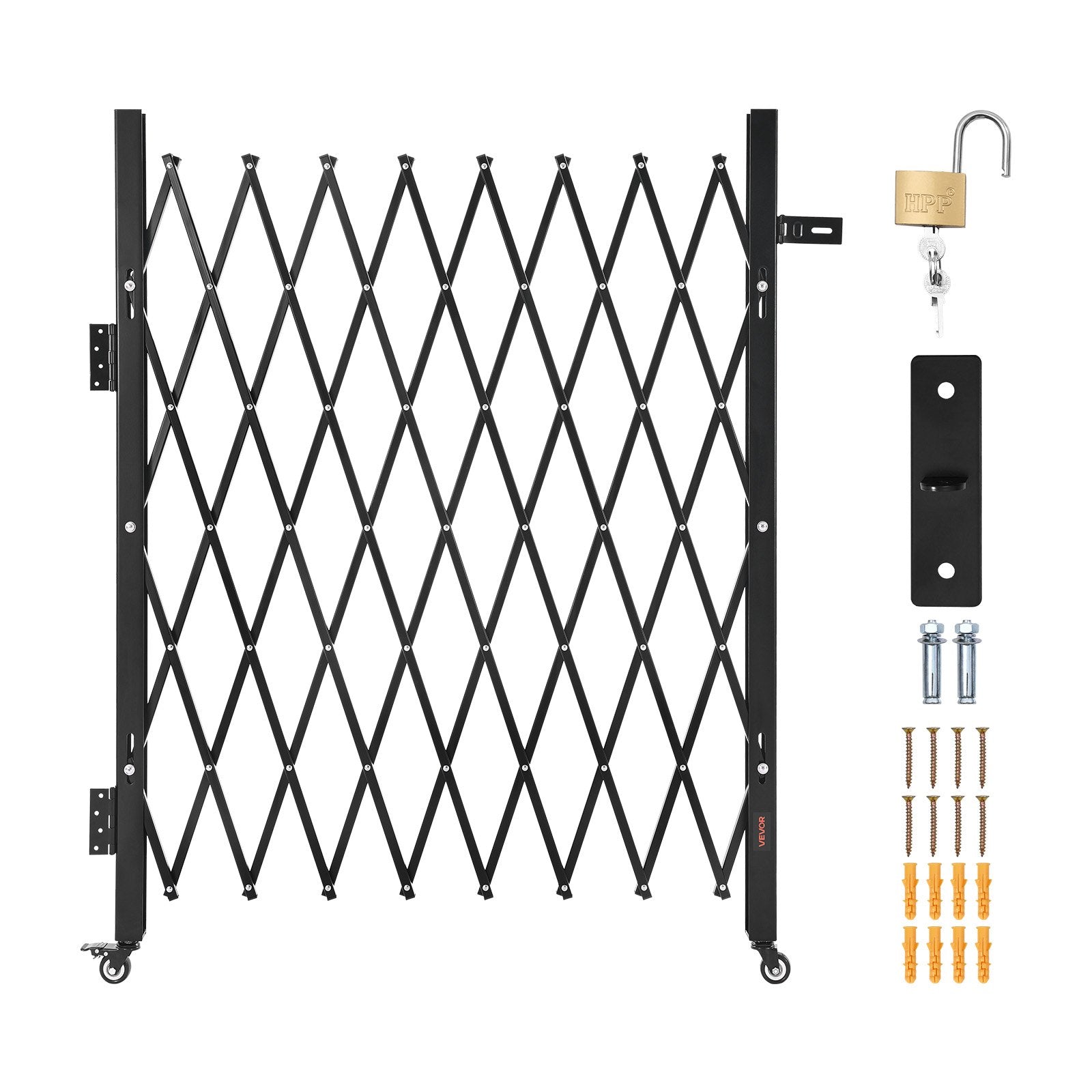 Apsauginės sulankstomos grotos VEVOR XSJ-25-ZDM02, 170 x 131 cm