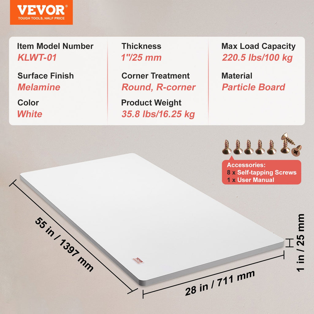 Stalviršis VEVOR KLWT-01, 140 x 71 cm