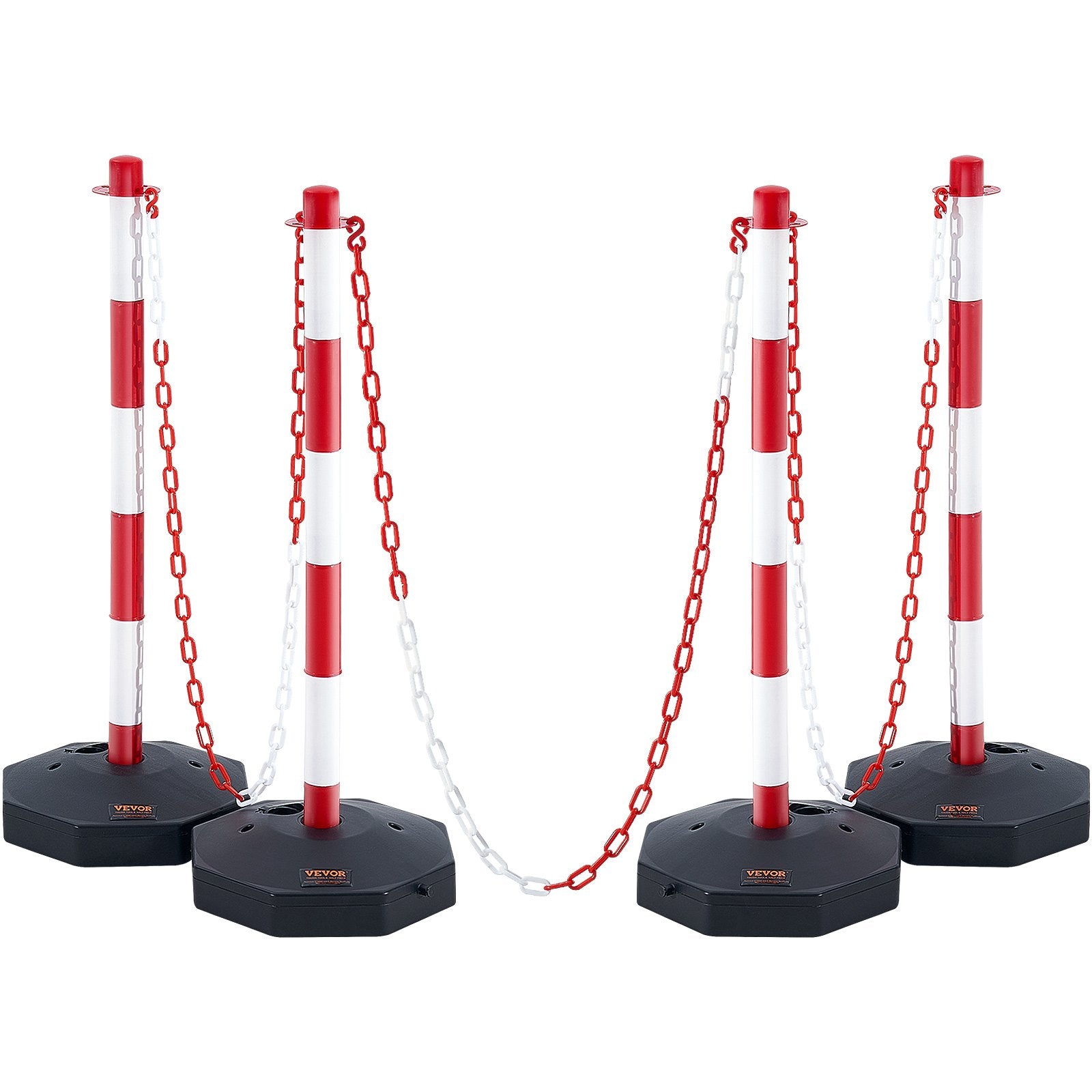 Kelio atitvarų stulpeliai VEVOR CC-F03-N-RW-2PCS-2.5M, 4 vnt. komplektas