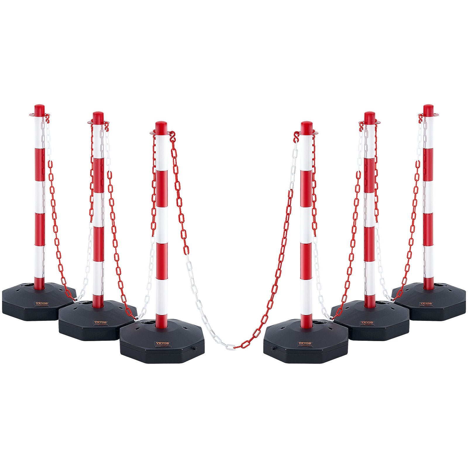 Eismo ribojimo stulpeliai VEVOR CC-F03-N-RW-2PCS-2.5M, 6 vnt. komplektas