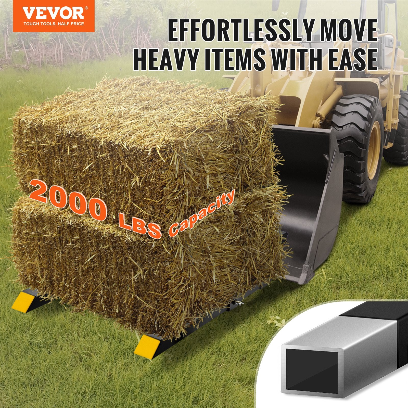Padėklų šakės VEVOR HC43-2000, 907 kg keliamoji galia